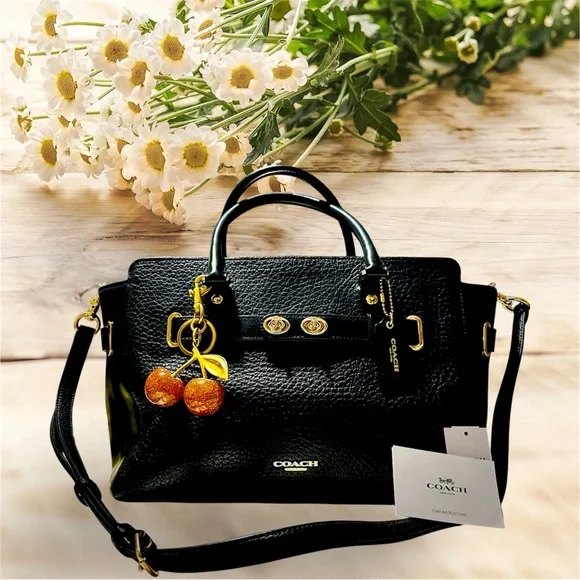 Coach Y2K soho black Leather Carryall crossbody bag Pebbled Leather Satchel - Picture 7 of 17